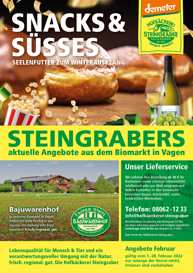 Hofbäckerei Steingraber Angebot A4 Februar 2022 1